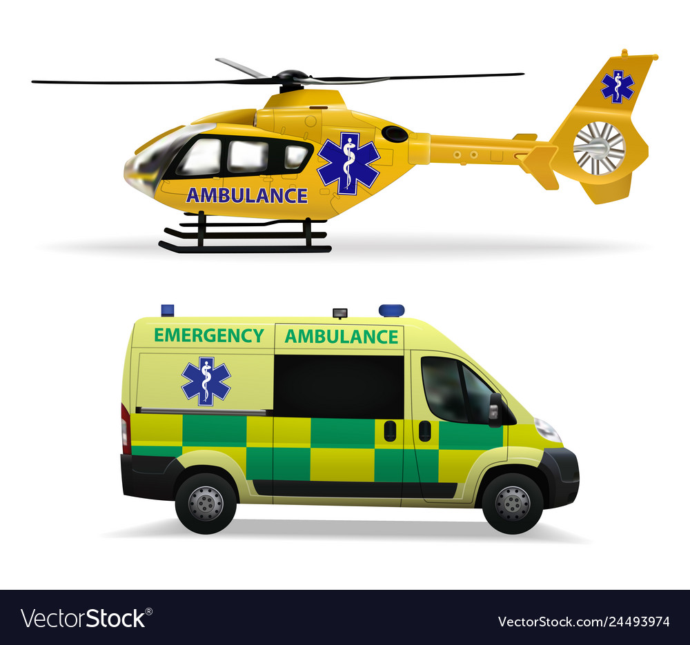 Emergency medical transport helicopter air