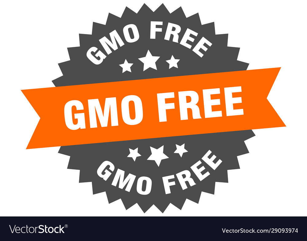 Gmo free sign circular band label round