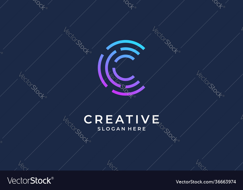 Initial c logo design inspiration Royalty Free Vector Image