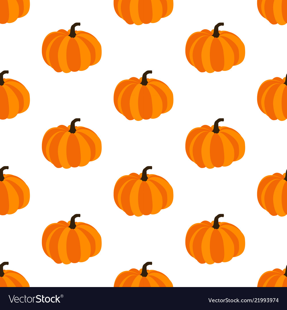 Pumpkin seamless pattern Royalty Free Vector Image