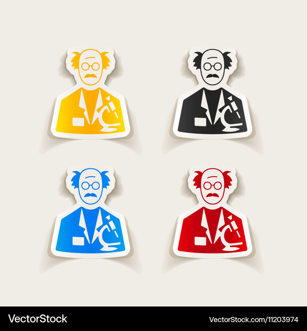 Realistic design element scientist Royalty Free Vector Image