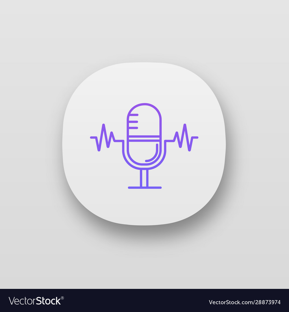 Speech recognition app icon Royalty Free Vector Image