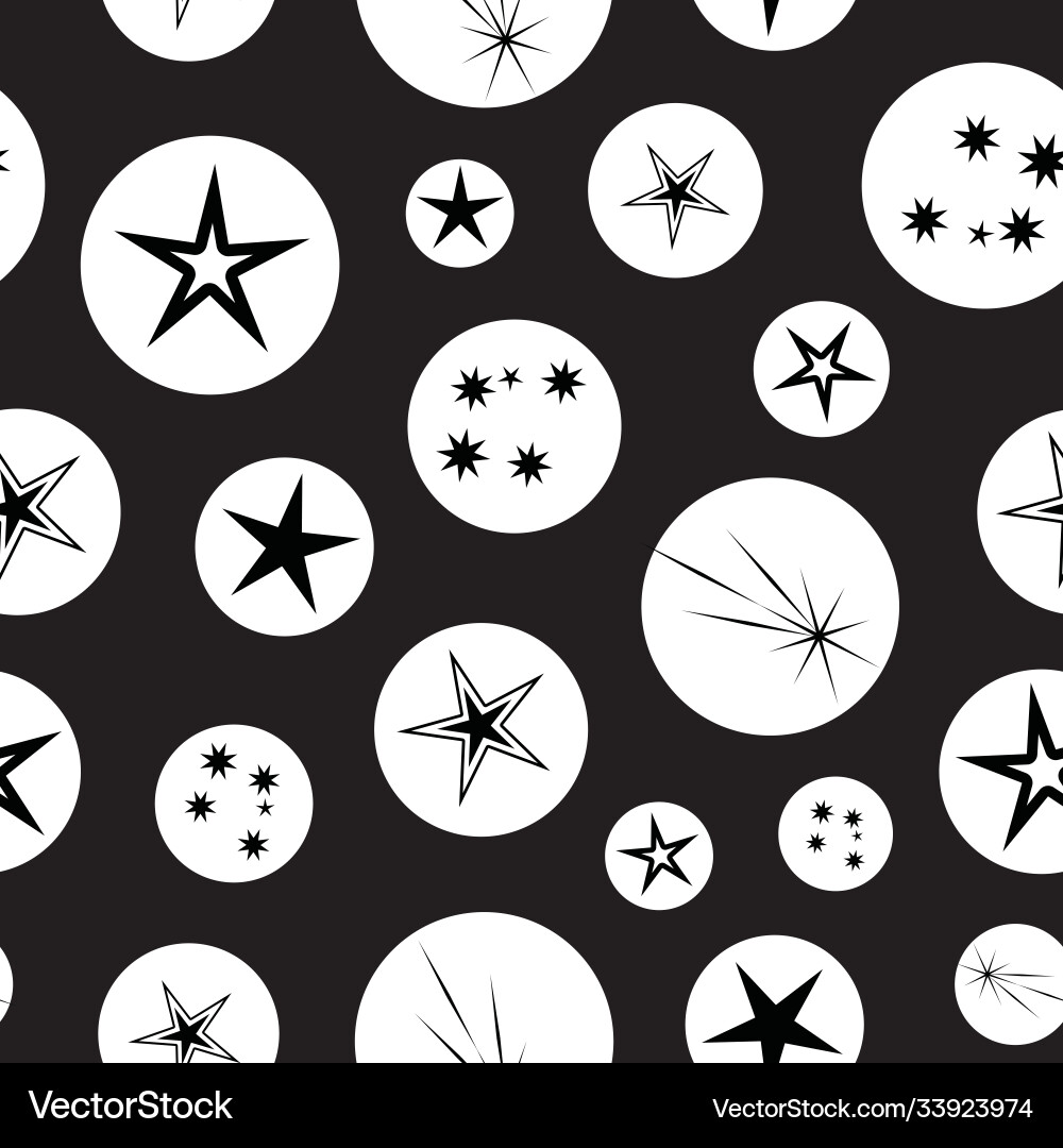 Stars geometric seamless pattern background Vector Image