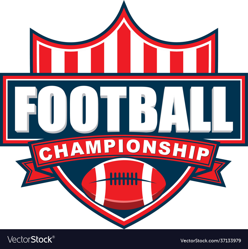 American football championship logo sport design Vector Image