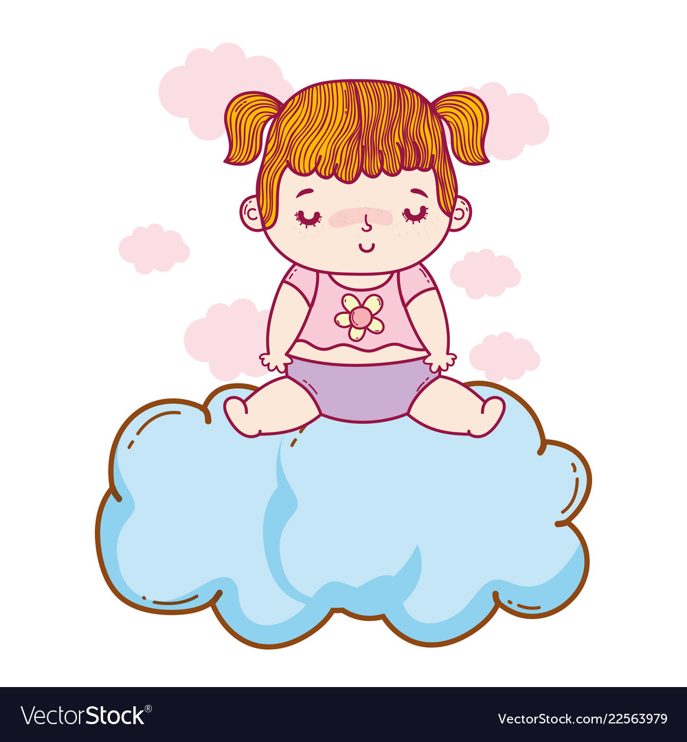 Cute baby cartoon Royalty Free Vector Image - VectorStock