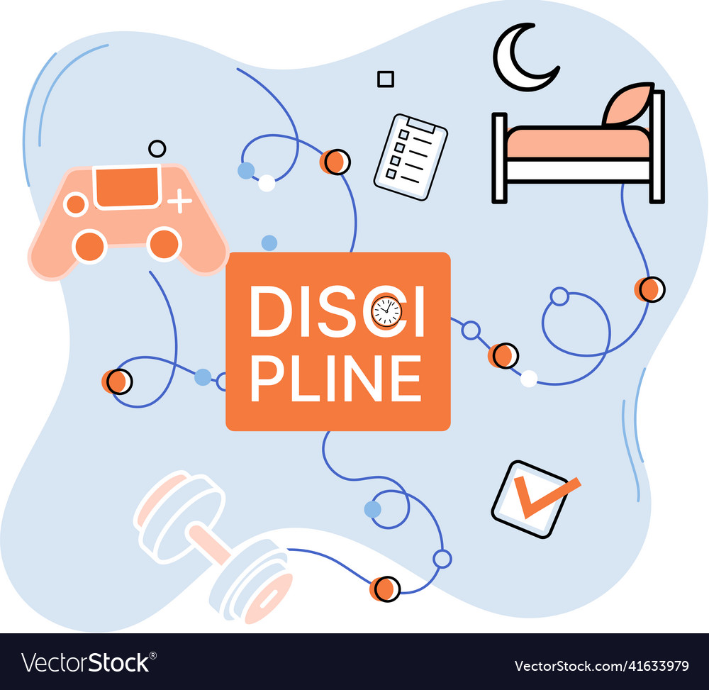 Discipline concept icon time management working