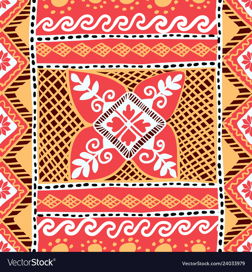 Easter seamless pattern with native slavonic