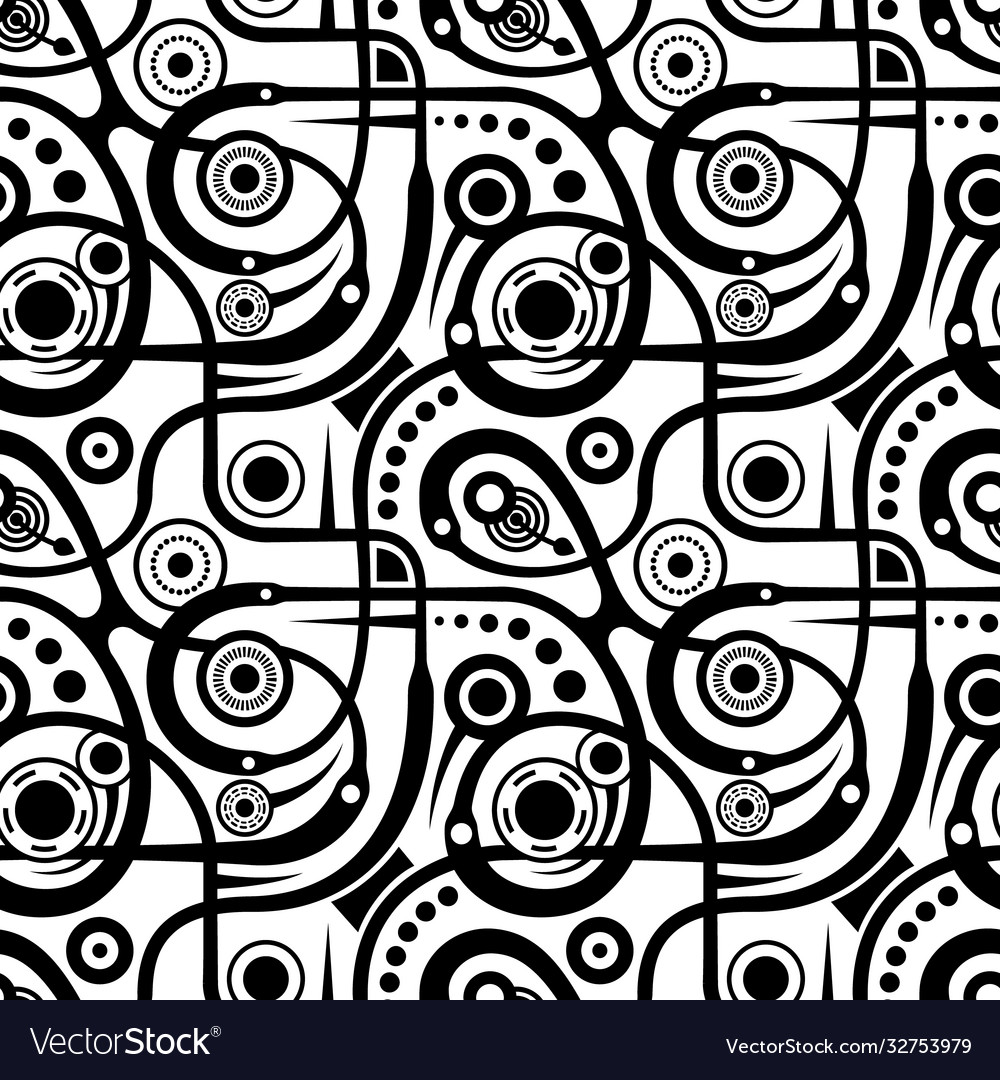Linear abstract seamless pattern Royalty Free Vector Image
