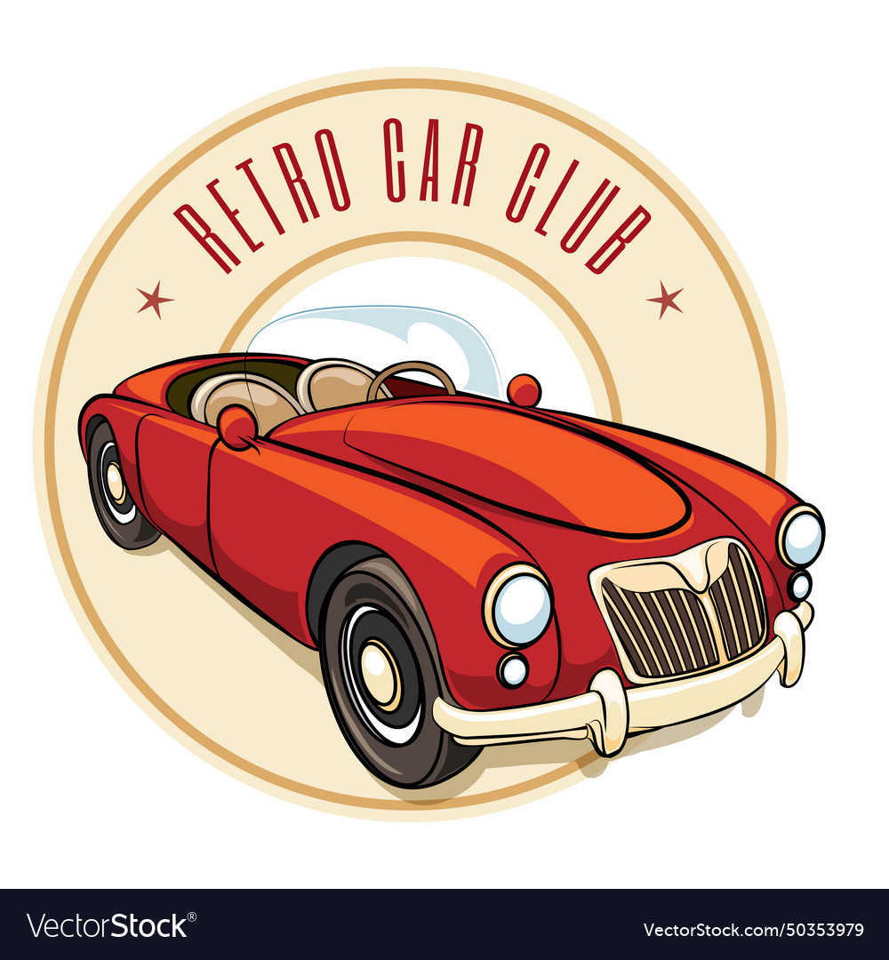 Retro car label