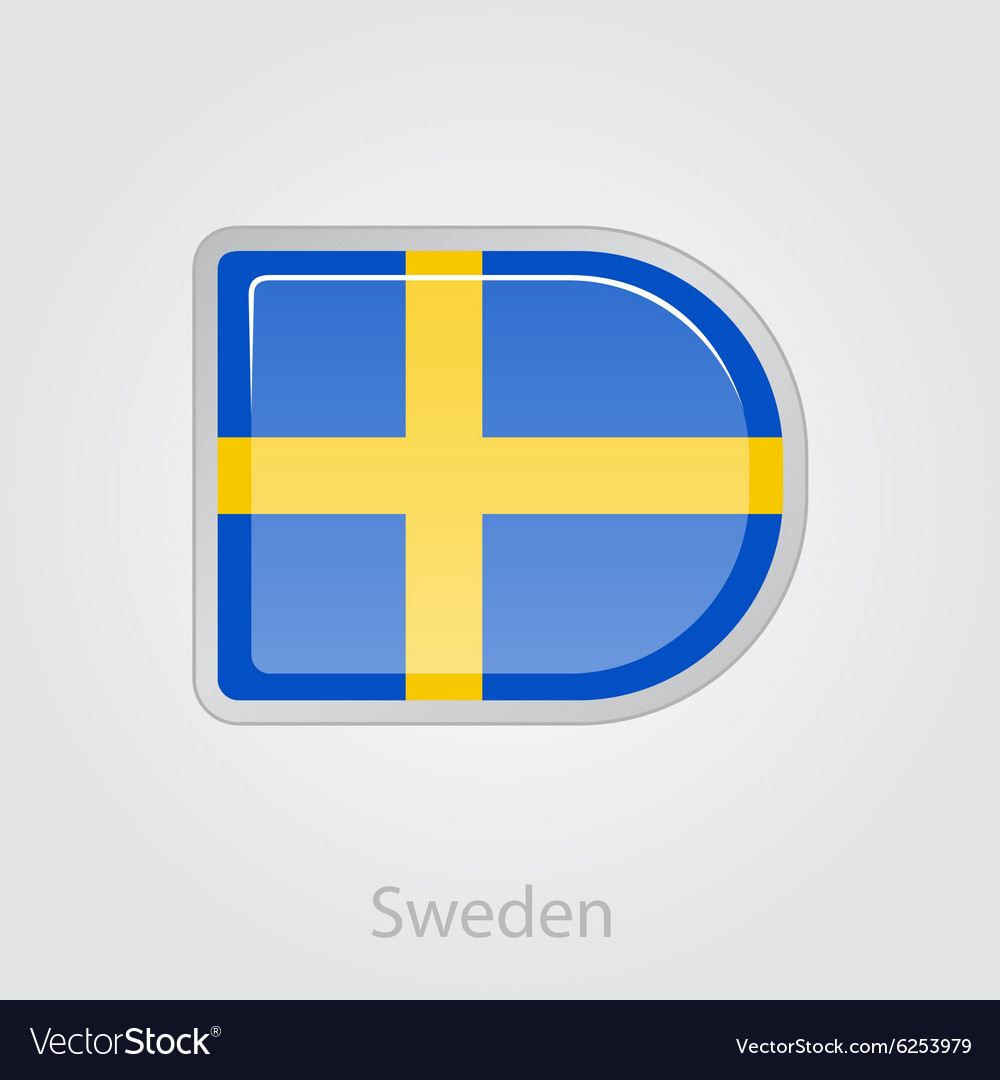 Sweden flag button