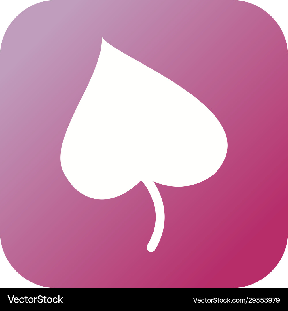 Unique leaf i glyph icon Royalty Free Vector Image