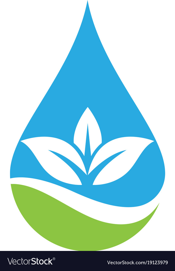 Wassertropfen Logo Vorlage