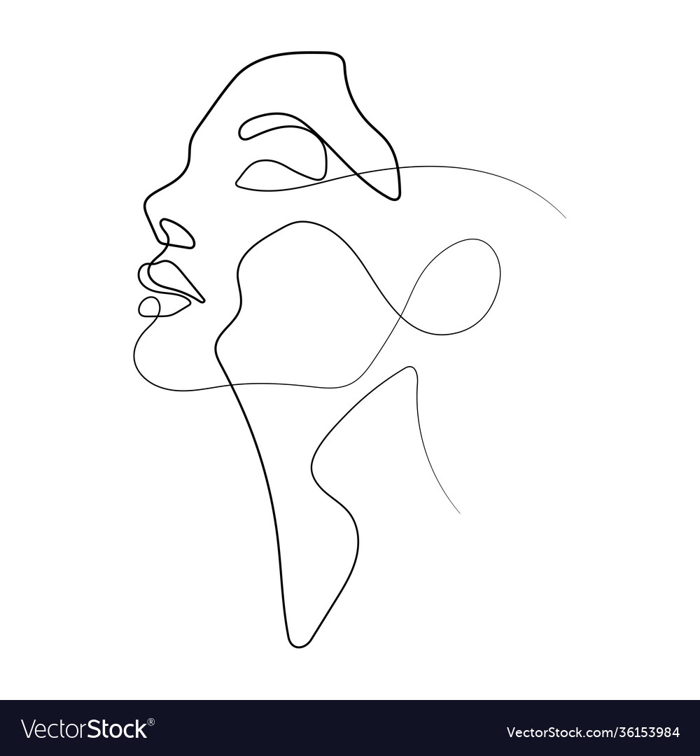 woman face line drawing