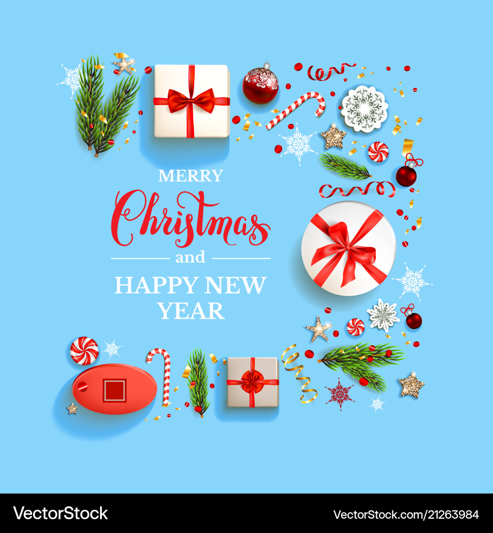 Blue background christmas Royalty Free Vector Image