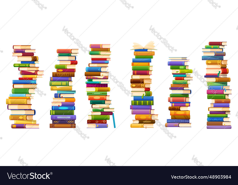 Book stacks college library or knowledge concept Vector Image