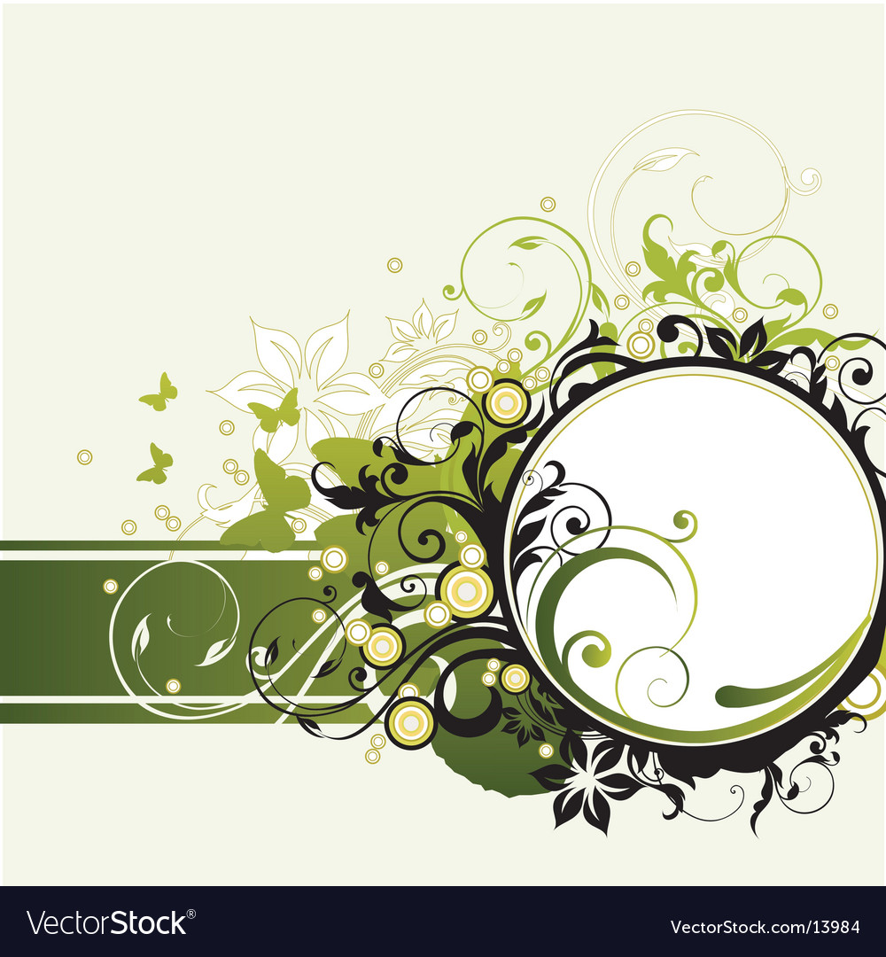 Floral graphic frame Royalty Free Vector Image