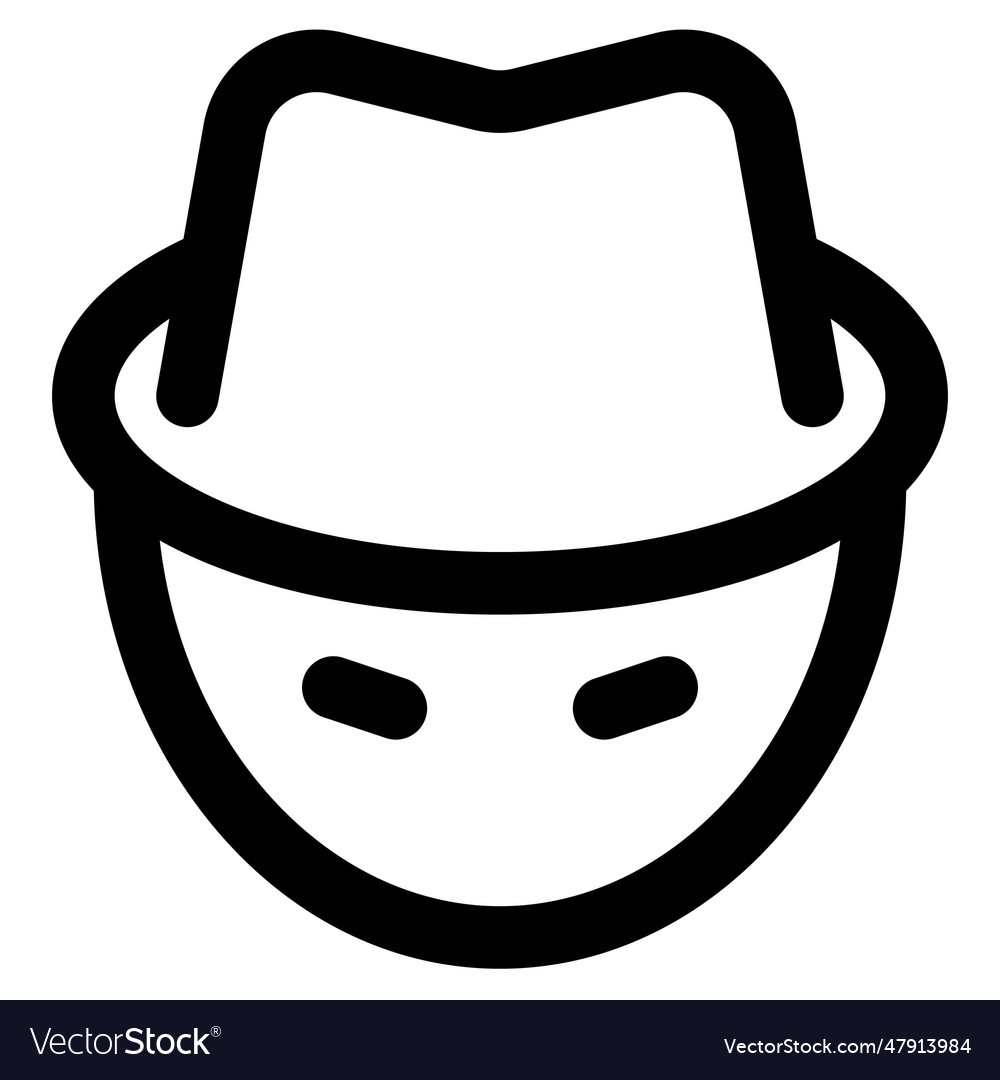 Hacker or unidentified figure wearing a hat Vector Image