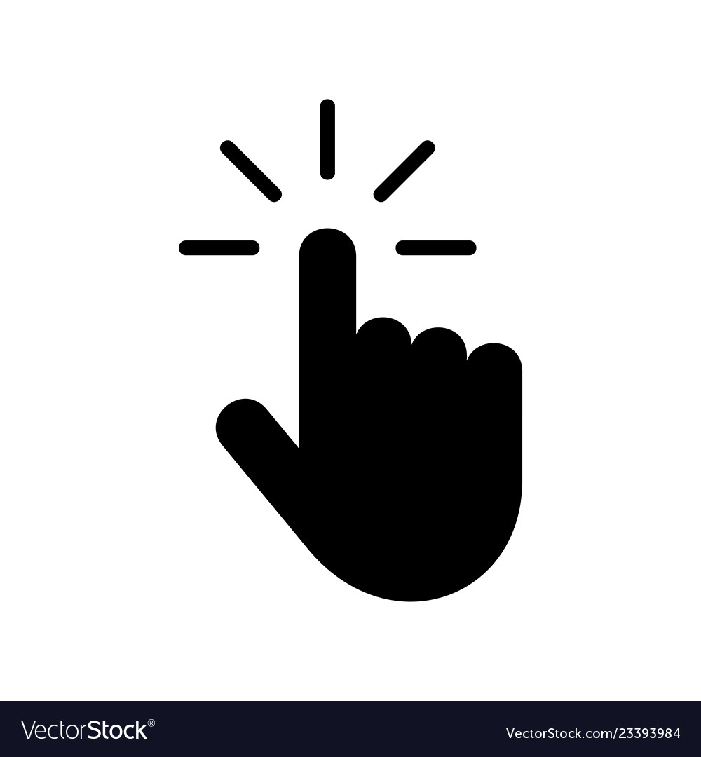 Hand clicking icon, click pointer vector Stock Vector