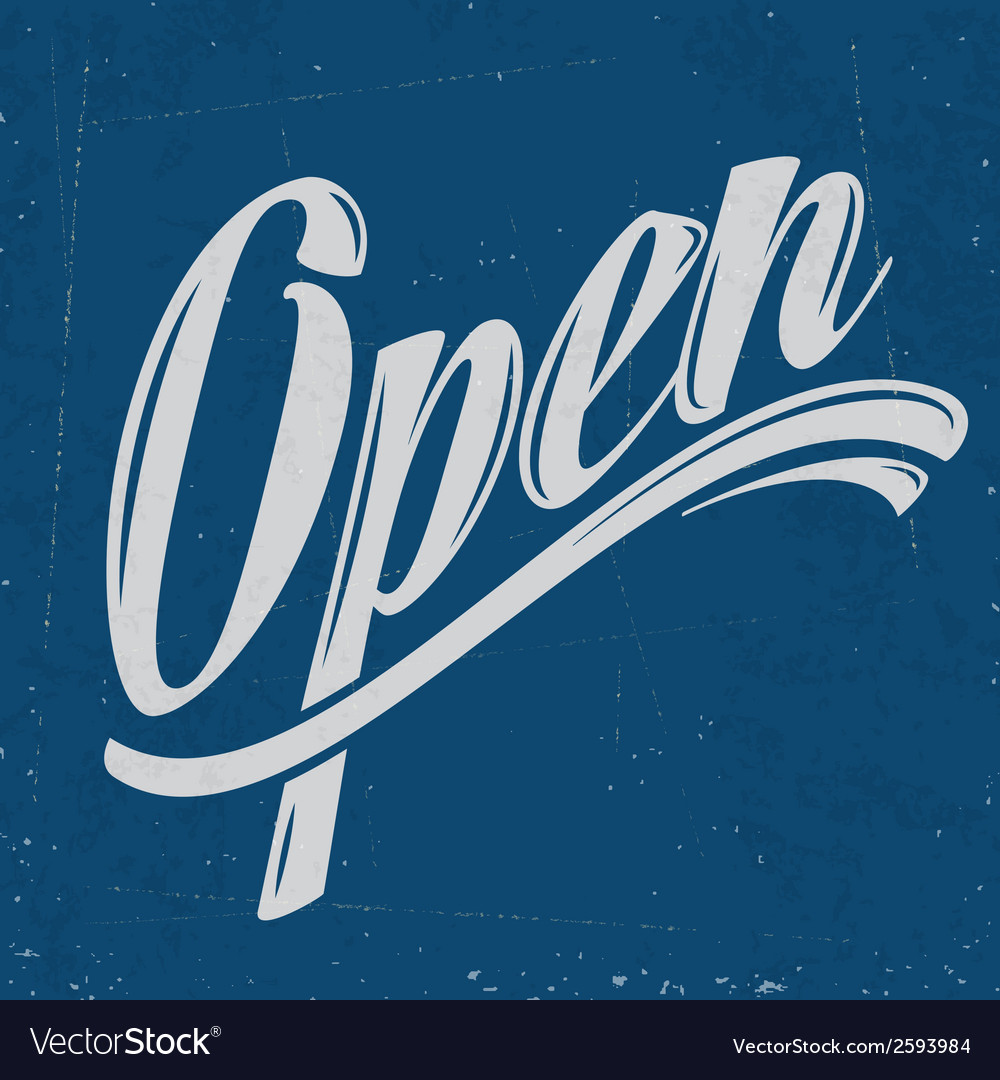 Retro open. Retro open