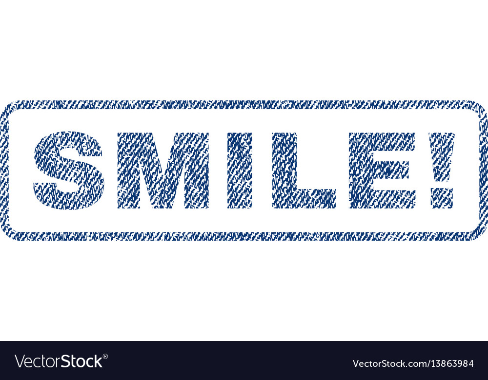 Smile Ausrufen Textilstempel