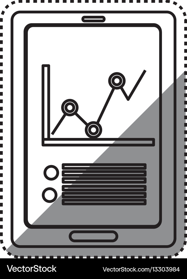 Statistic graph report Royalty Free Vector Image