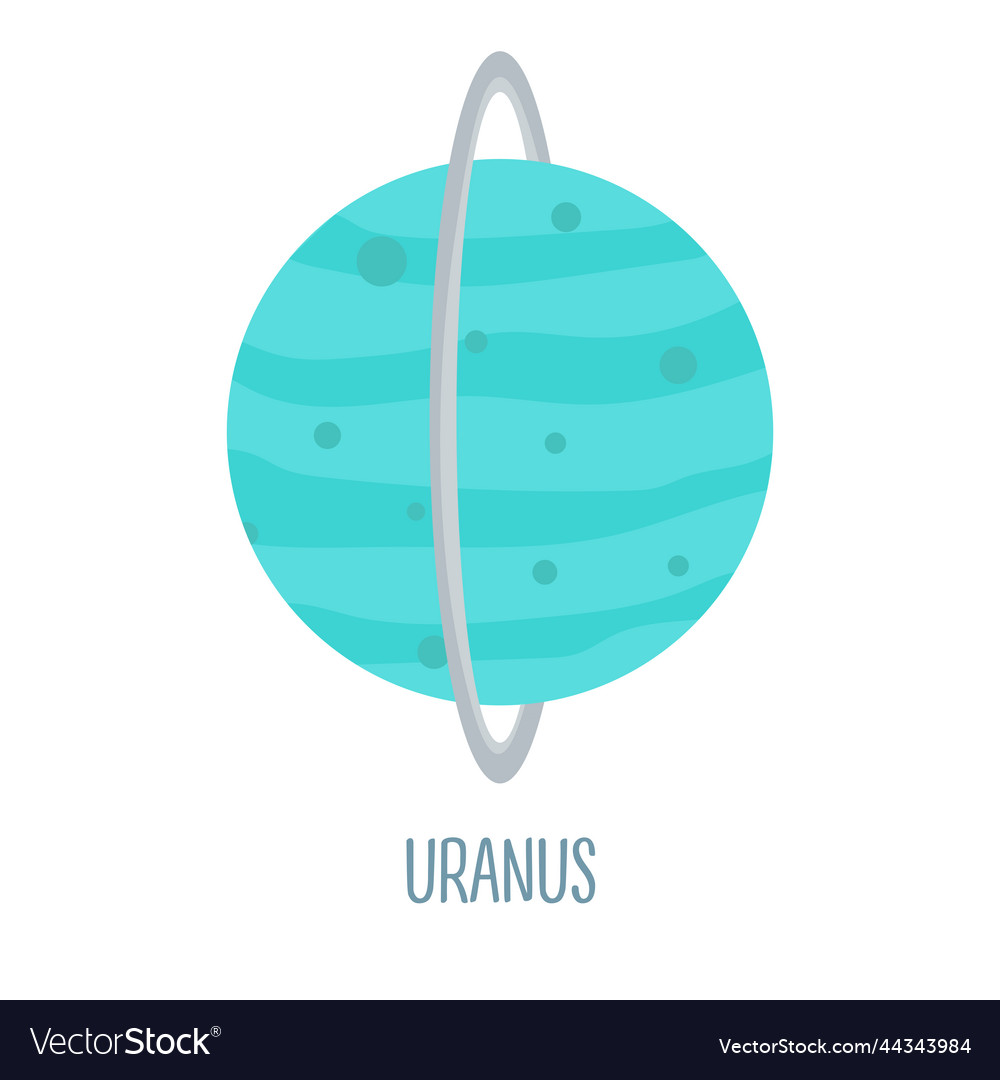 Uranium planet of the solar system on a white Vector Image