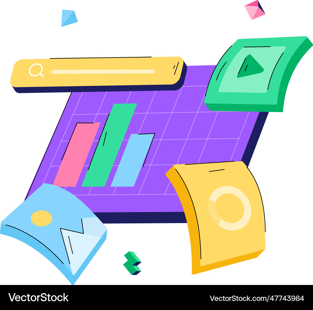Website media Royalty Free Vector Image - VectorStock