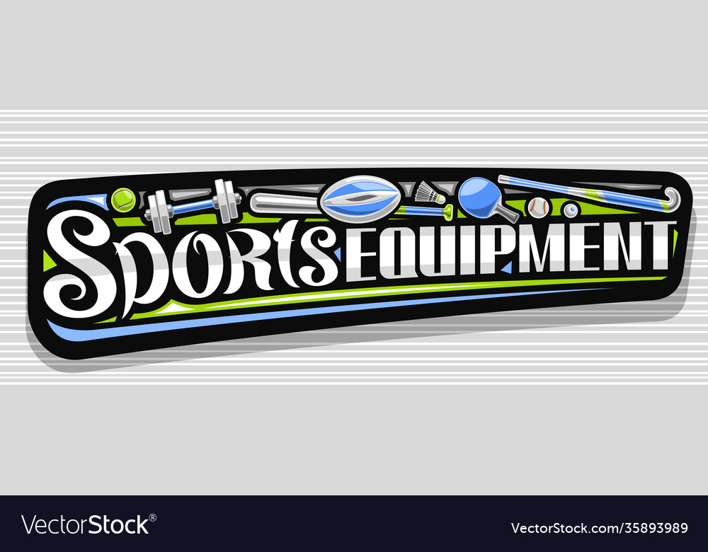 Banner for sports equipment Royalty Free Vector Image