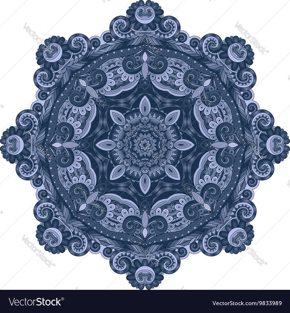 Beautiful deco colored contour mandala