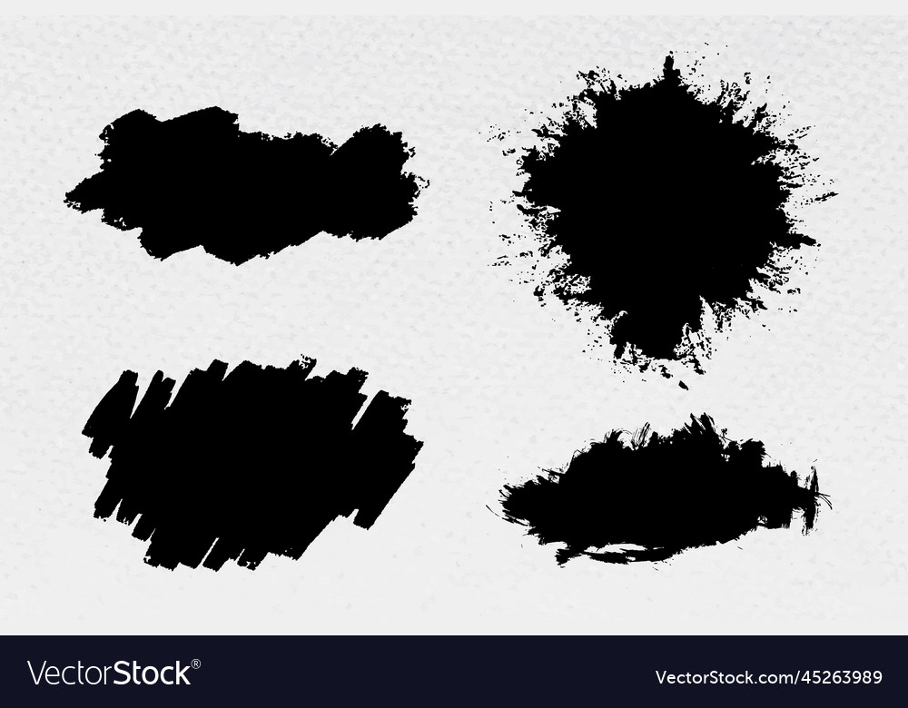 Black grunge marker banner scribble set Royalty Free Vector