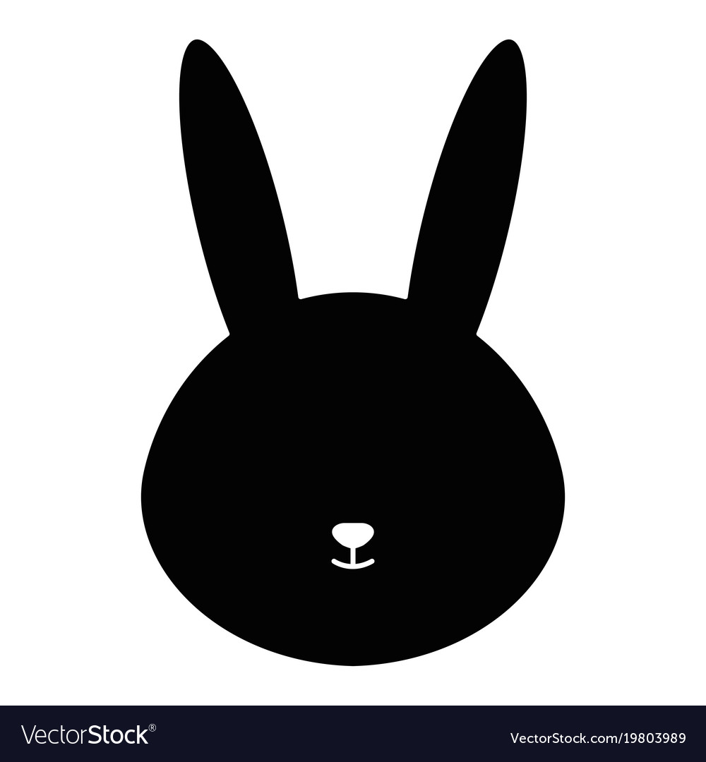 Cute and tender rabbit head character Royalty Free Vector