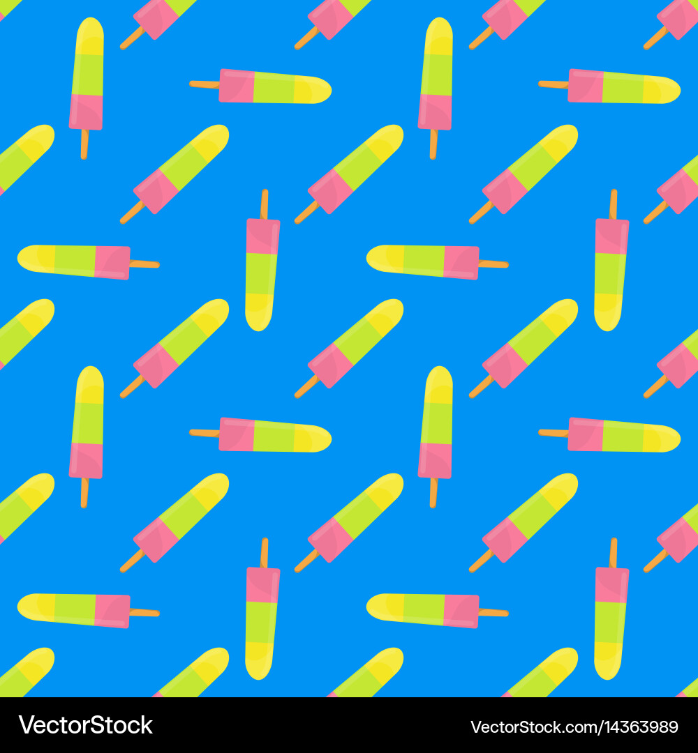 Ice cream seamless pattern background fruit Vector Image