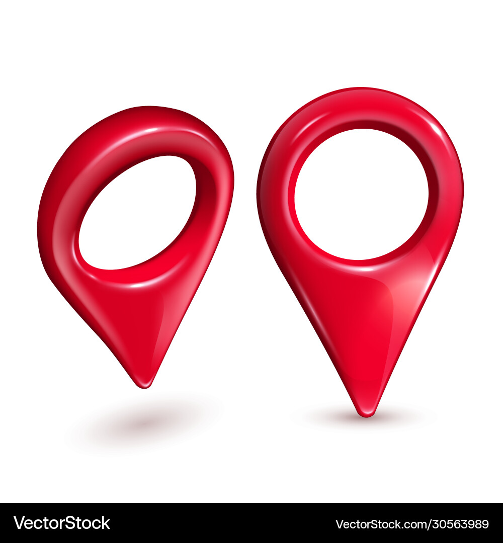 Map pointer gps location modern symbol set Vector Image