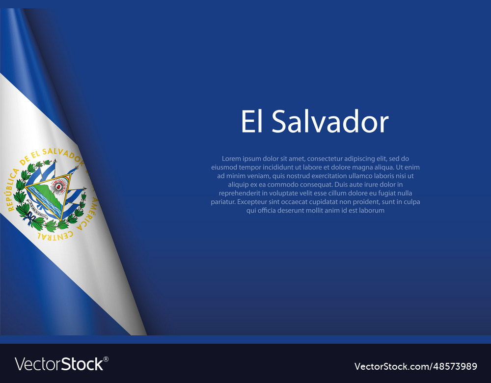 National flag el salvador isolated on background