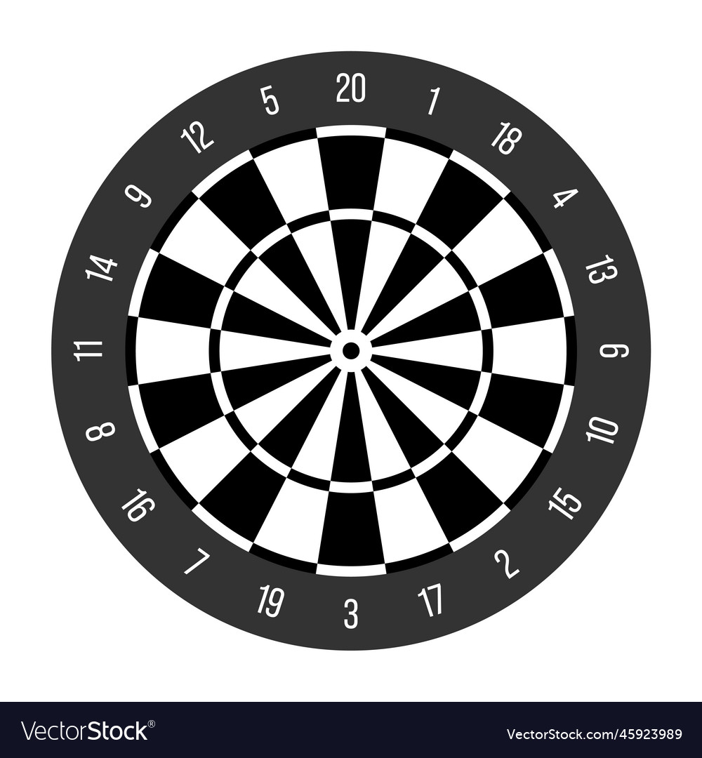 Official dartboard for dart-throwing competitive Vector Image