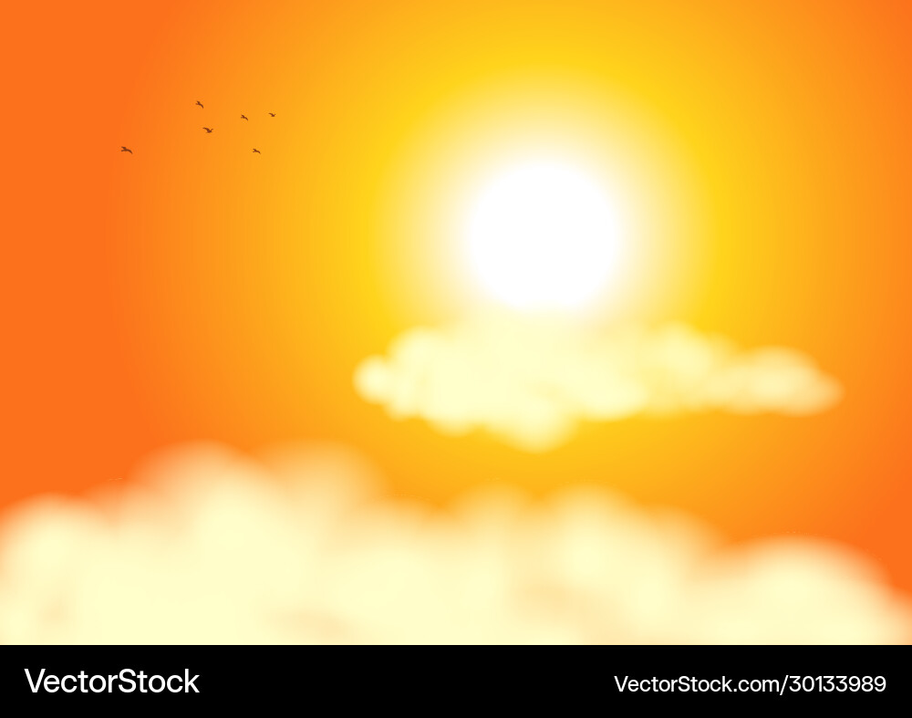 Sun and clouds Royalty Free Vector Image - VectorStock