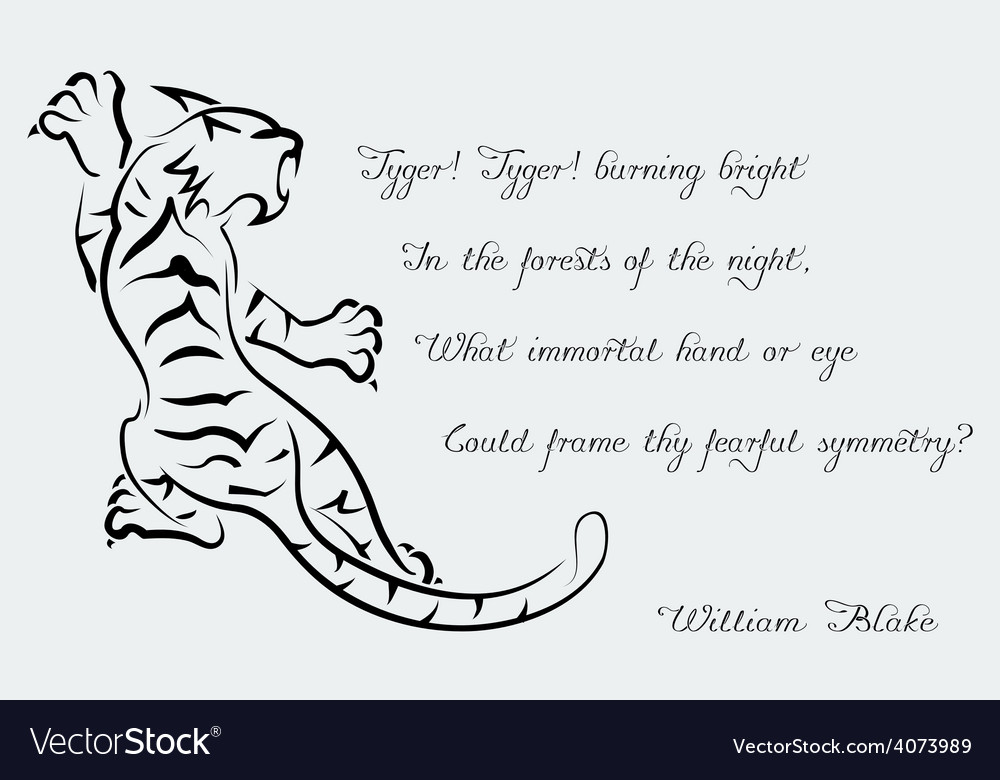 tiger-poems-of-william-blake-royalty-free-vector-image