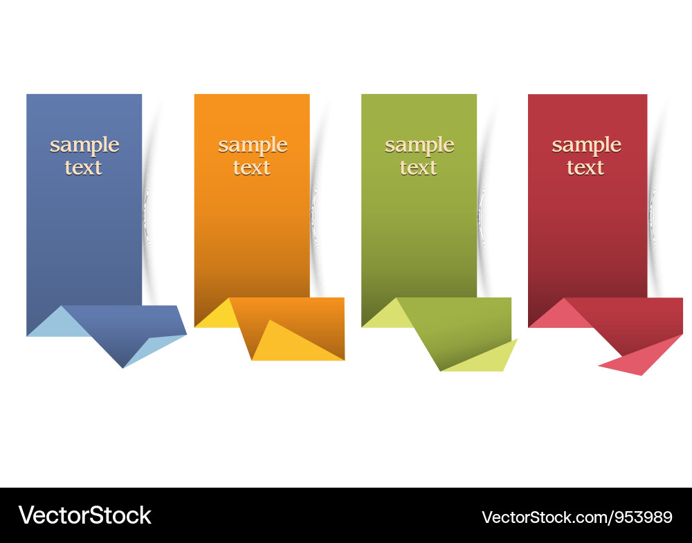 Vertical origami banners Royalty Free Vector Image