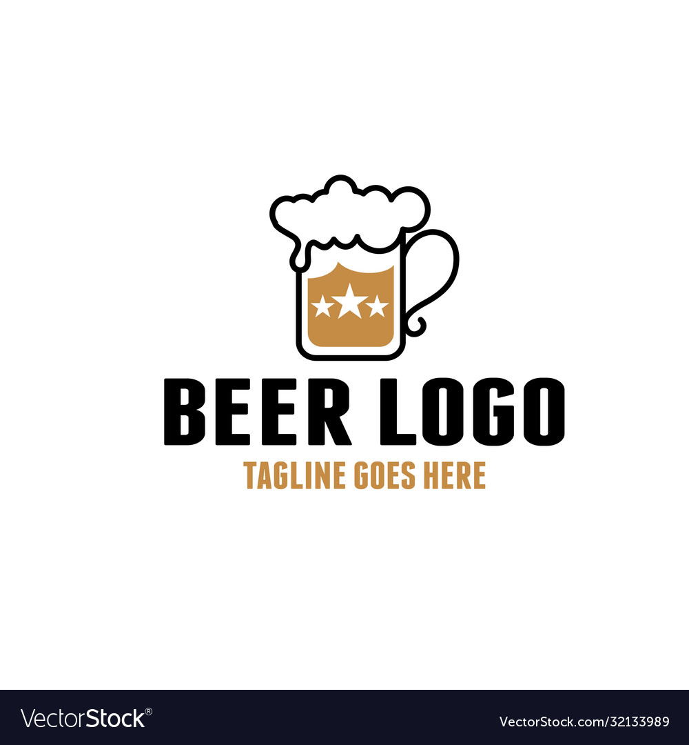Vintage retro beer logo bar design inspiration vector image Vintage retro beer logo bar design inspiration