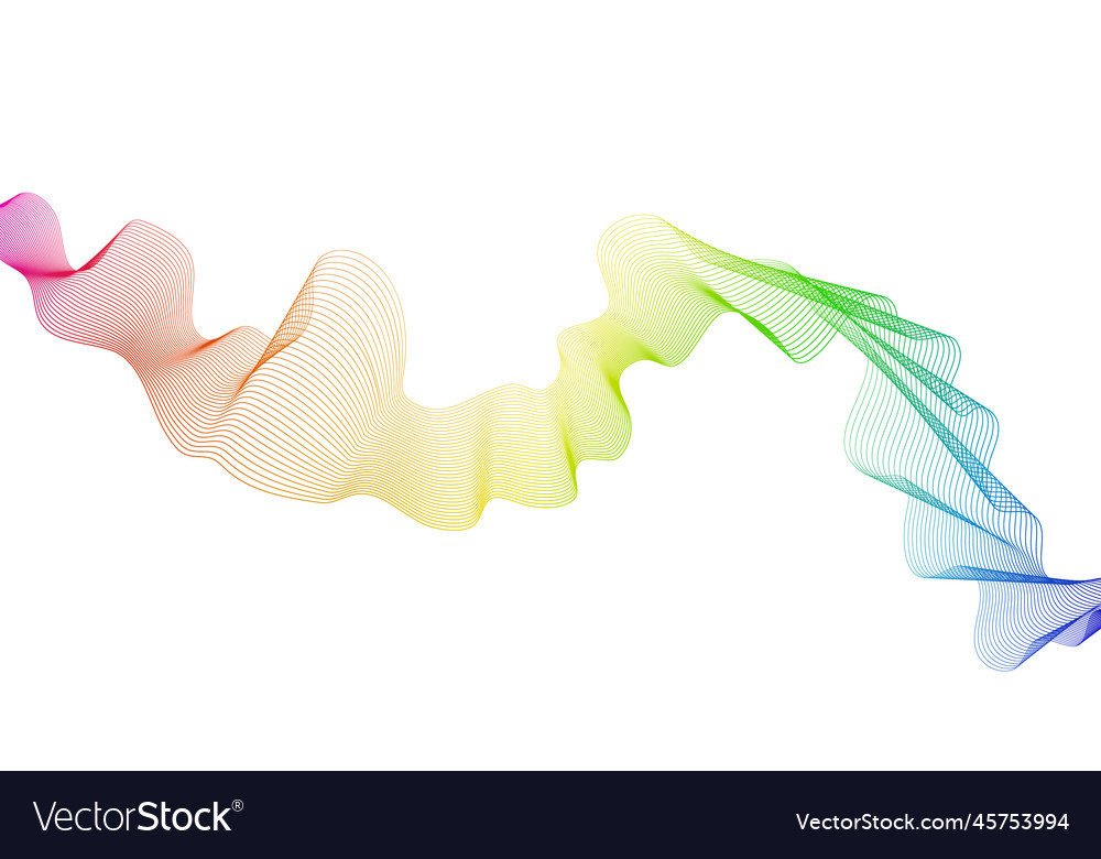 Abstract backdrop with wave gradient lines Vector Image