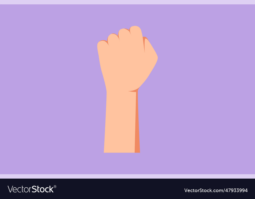 Graphic flat design drawing fist or resistance Vector Image