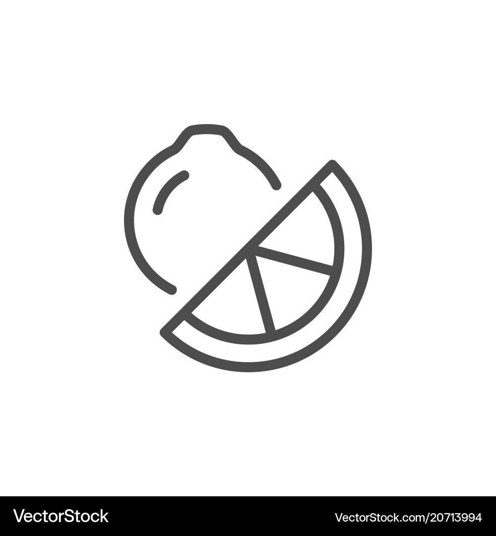 Lemon line icon Royalty Free Vector Image - VectorStock