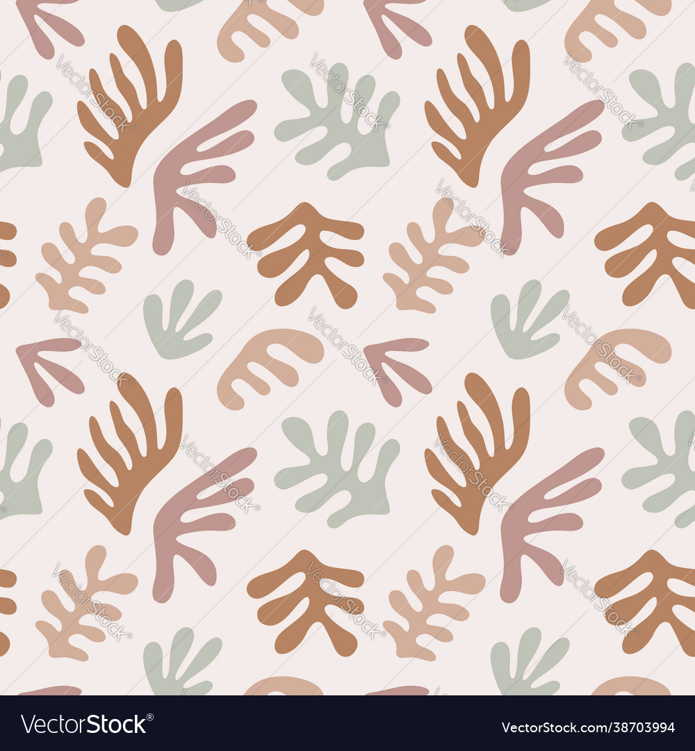 Matisse inspired seamless pattern abstract cut vector image Matisse inspired seamless pattern abstract cut