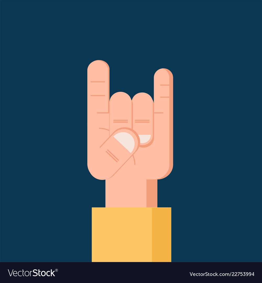 Rock heavy metal icon isolated symbol Royalty Free Vector