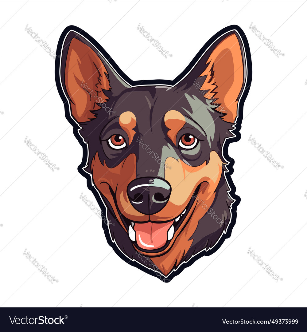 Australian kelpie dog breed cute cartoon kawaii