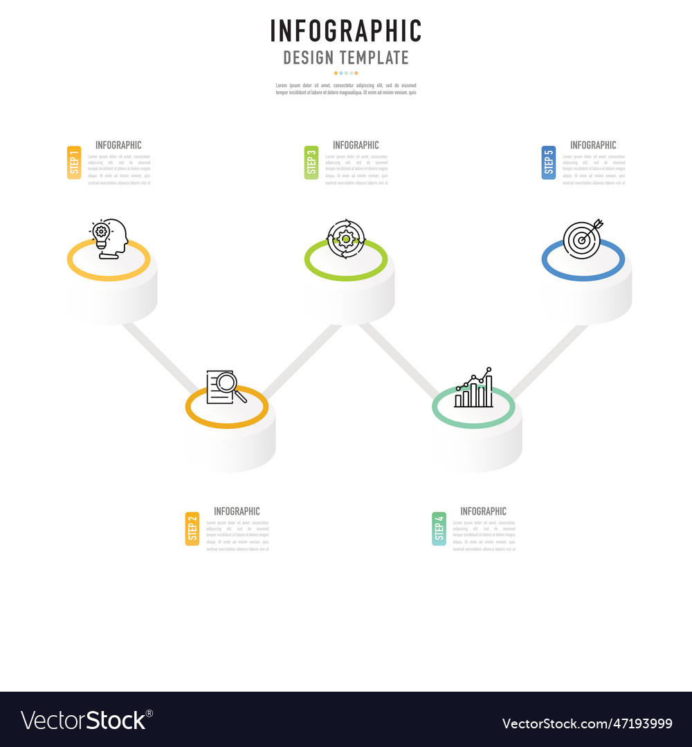 Circular isometric infographic for business