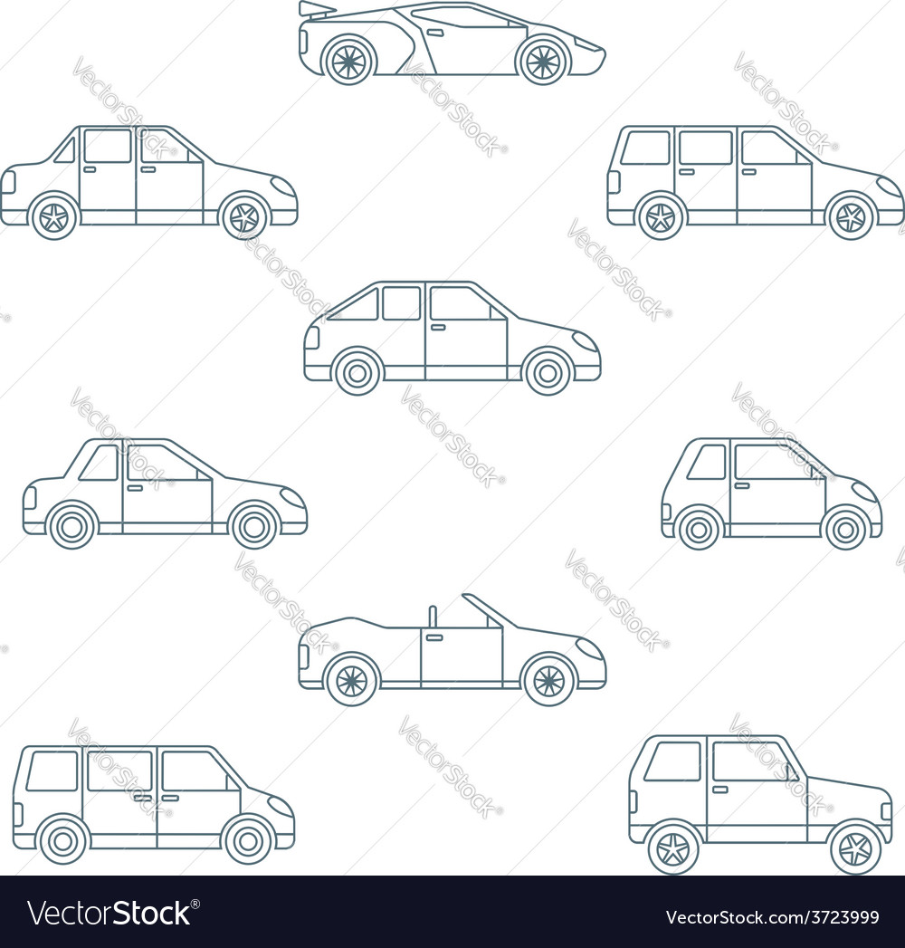 All Types Of Cars >> Dark Outline Various Body Types Of Cars Icons All Types Of Cars >> Dark Outline Various Body Types Of Cars Icons