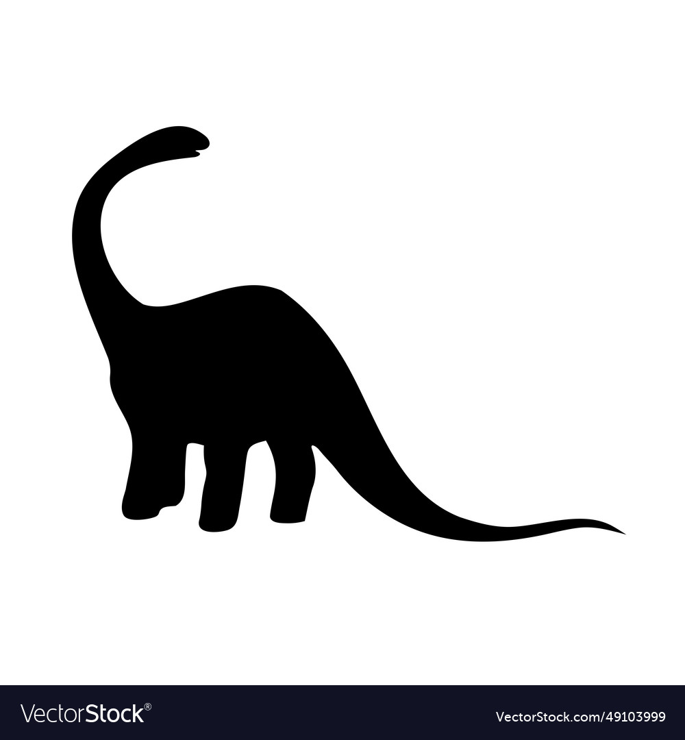 Dinosaur silhouette 003 image Royalty Free Vector Image