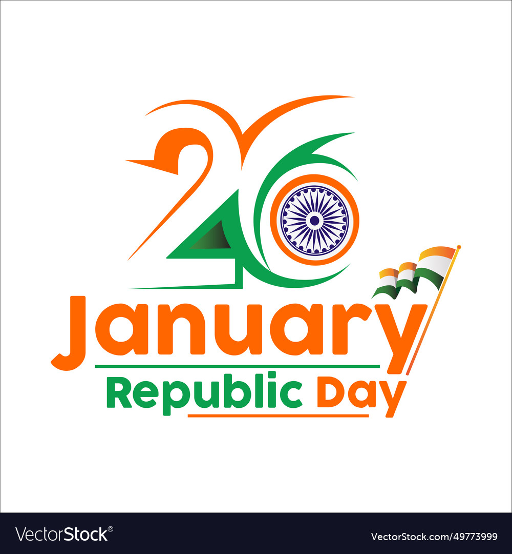 Indian republic day 26th january background Vector Image