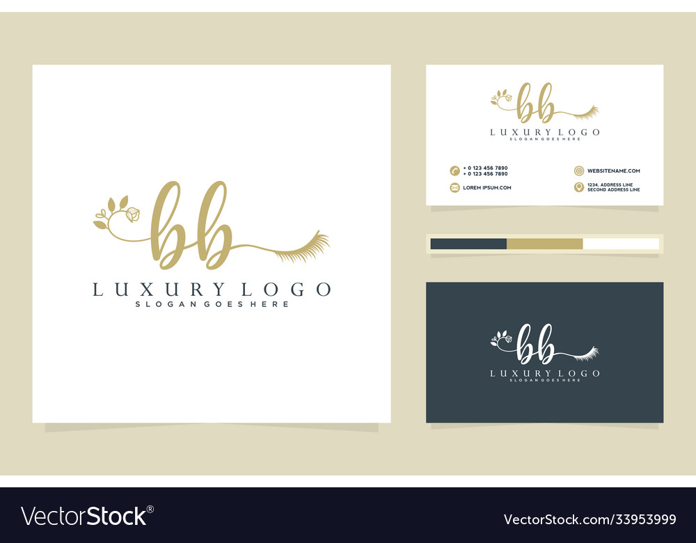 Initial bb feminine logo collections and business Vector Image